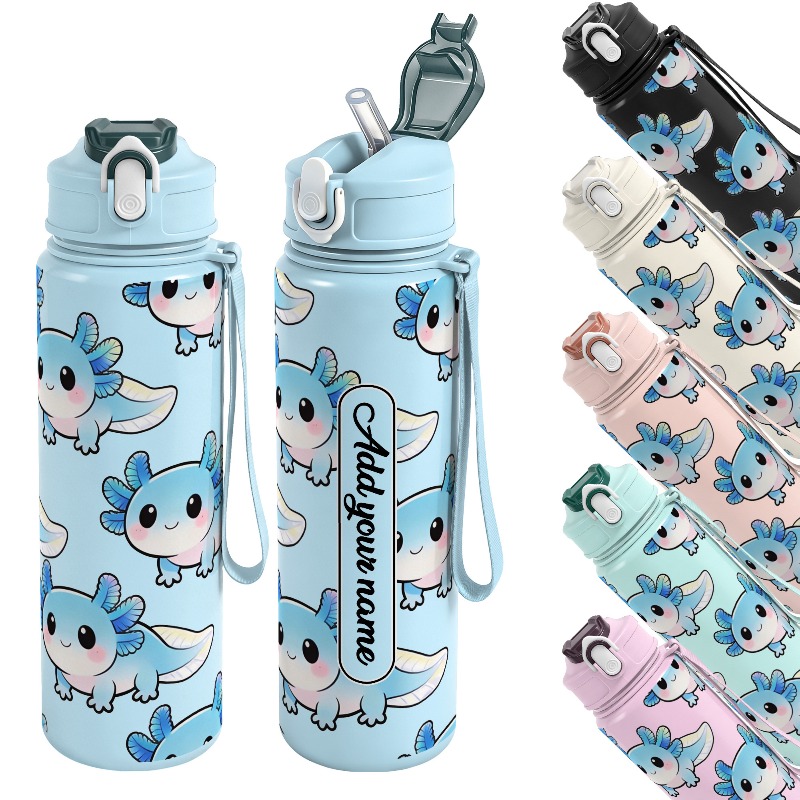 Reusable Straw - 750ml Custom Name Blunt Salamander Print