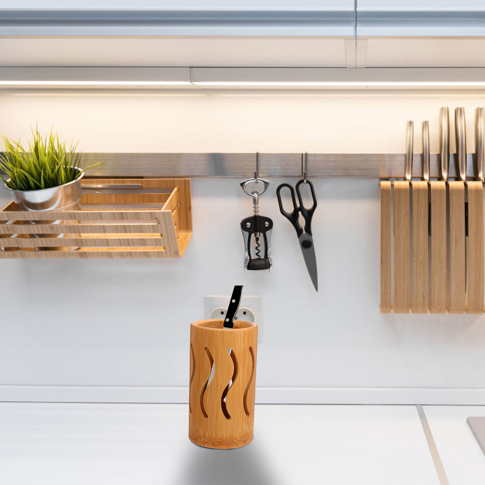 Bamboo Tableware Holder Large  - огляд і ціна Bamboo Cutlery